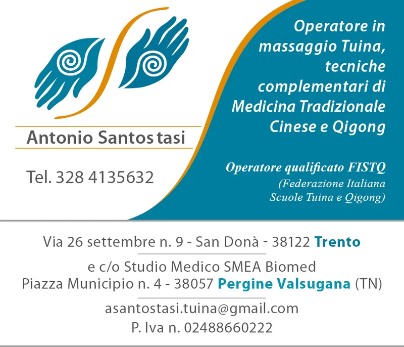 Biglietto da visita Antonio Santostasi — Trento e Pergine Valsugana